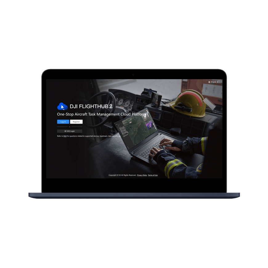 DJI FlightHub 2 On-Premises software illustration; computer and other hardware are not included