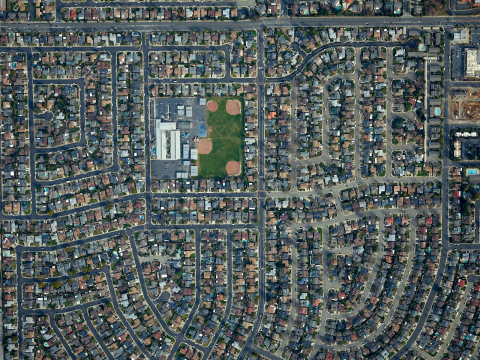 Aerial scene illustrating a Phase One imaging application.