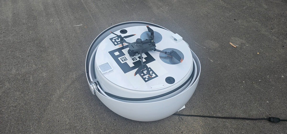 OmniDock Mini application photo for illustration with DJI Mavic 3 Enterprise; aircraft is not included; software and deployment services depend on the ordered configuration; this offer is a subscription, not an outright hardware purchase