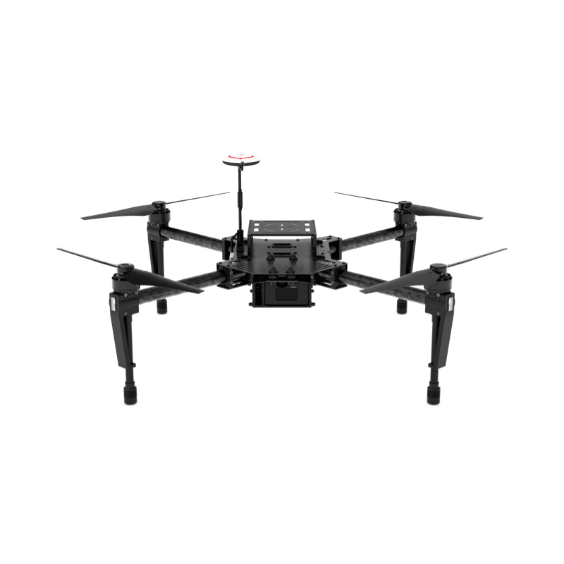 DJI Matrice 100 model illustration shown with optional equipment; this listing is the named DJI refurbished aircraft configuration