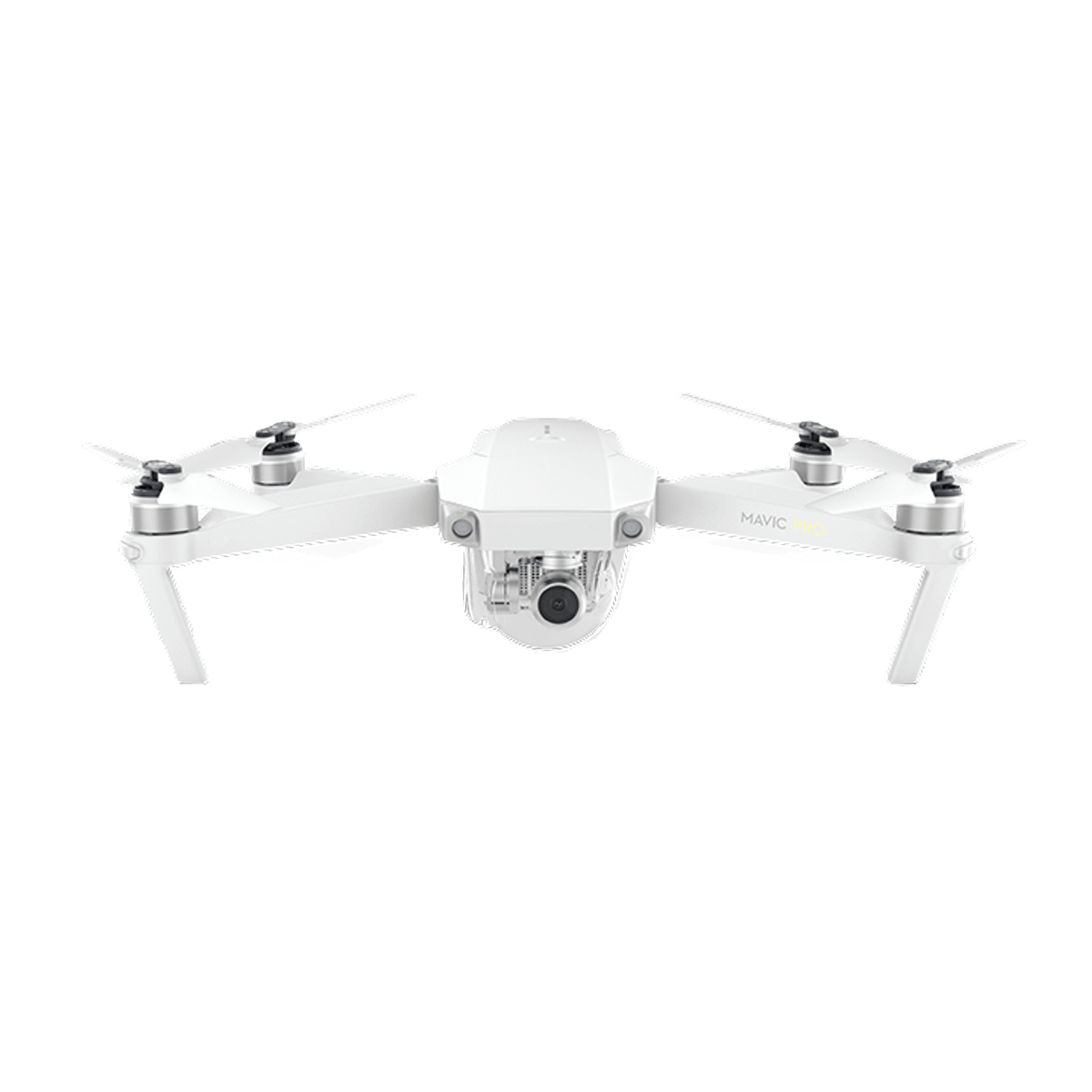 DJI Mavic Pro Alpine White model shown for illustration; this is not a photograph of the individual open-box unit or a complete package manifest.