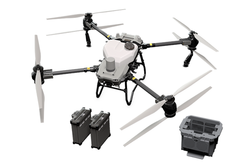 DJI Agras T50 ready-to-fly package with two batteries and charging station