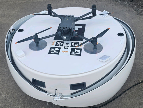 OmniDock Standard application photo for illustration with DJI Matrice 30; aircraft is not included; software and deployment services depend on the ordered configuration