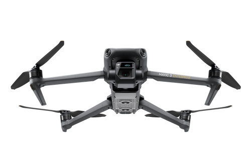 DJI Mavic 3 Enterprise aircraft and camera, front view.