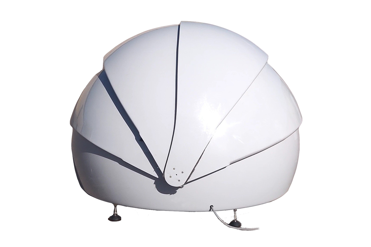 OmniDock Standard closed-dome product illustration; aircraft is not included; software and deployment services depend on the ordered configuration; this offer is a subscription, not an outright hardware purchase