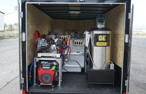 Interior view of the PEAK cleaning trailer for illustration; final equipment configuration is described below.