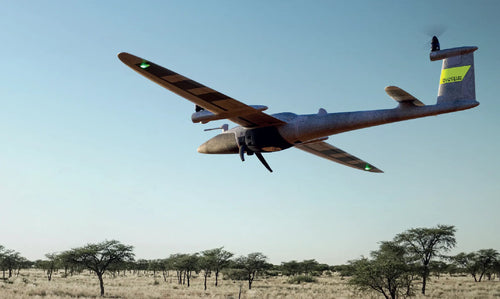 Quantum Systems Trinity Pro in flight; camera payload sold separately