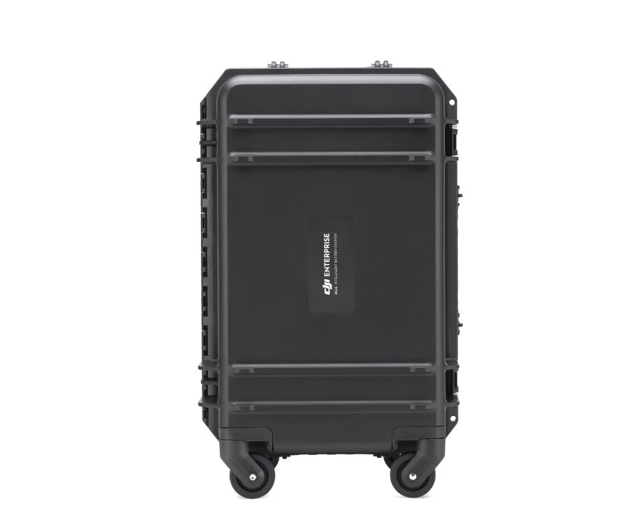 DJI BS65 Intelligent Battery Station product view 1; Batteries shown in charging demonstrations are sold separately.