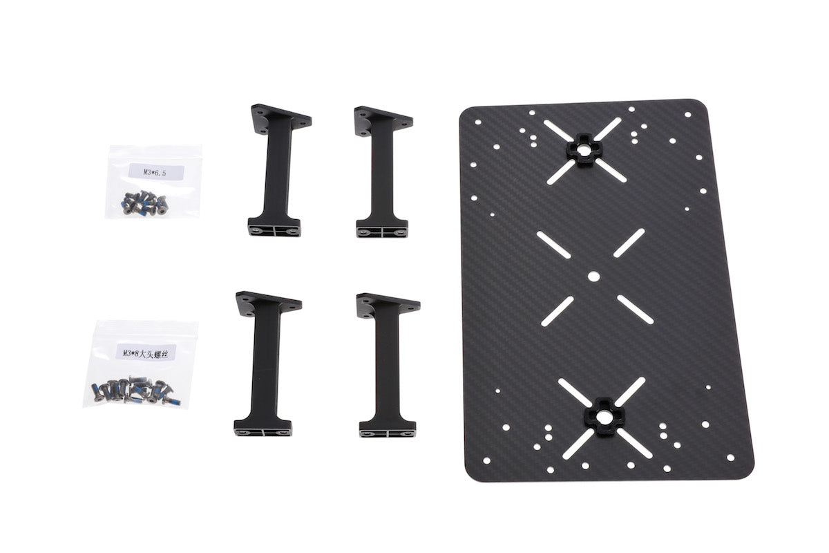 DJI Matrice 600 upper expansion bay kit with base plate and four brackets.