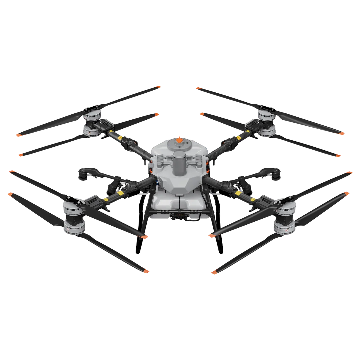 DJI Agras T100 airframe shown in spraying configuration