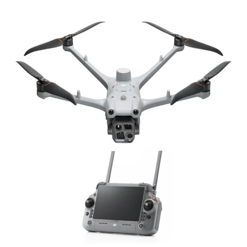 DJI Matrice 4D aircraft and RC Plus 2 Enterprise controller.