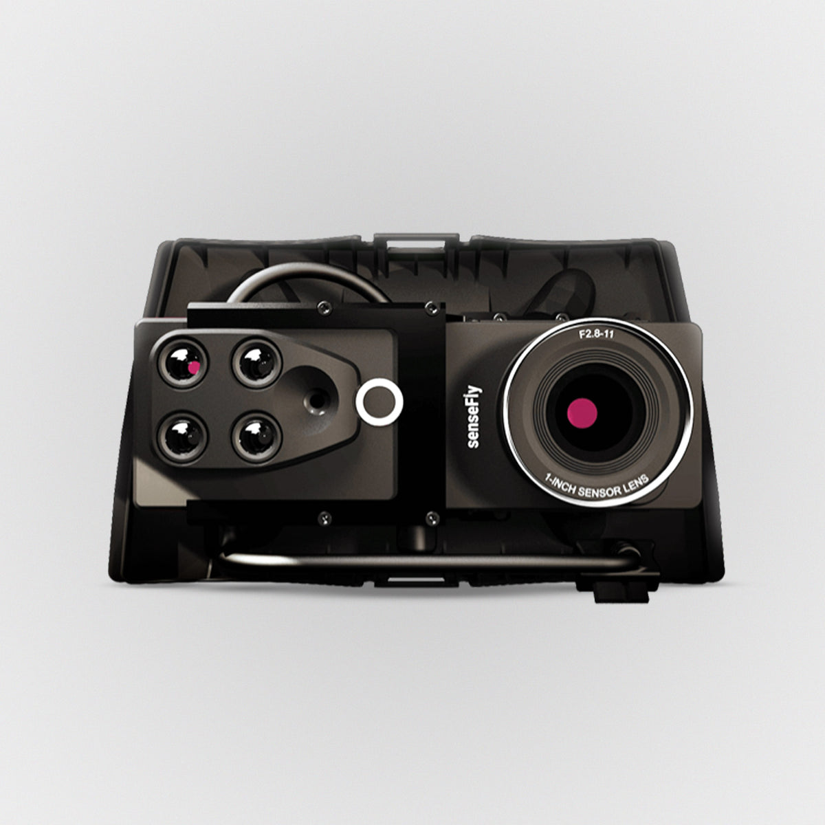 senseFly Duet M camera assembly, front view.
