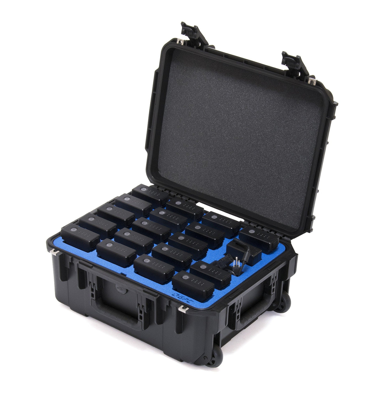 GoProfessional GPC Hard Case 18 Matrice Batteries product view 1; Aircraft, batteries, controllers, computers and other equipment shown for fit are not included with the case.