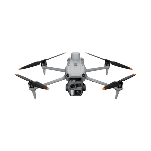 DJI Matrice 4E with arms and propellers extended, front view.