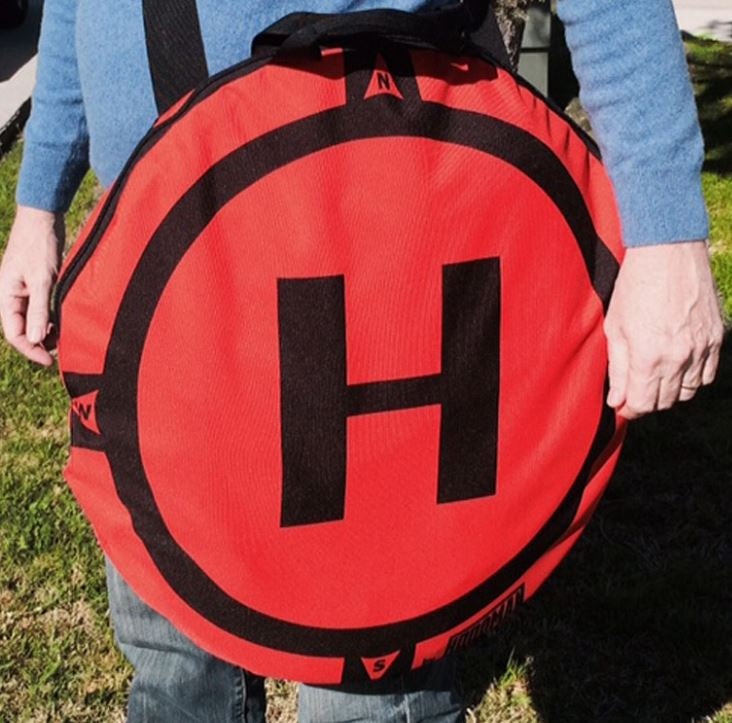 Hoodman 5ft Drone Landing Pad product view 1; Aircraft shown with the landing pad is sold separately.