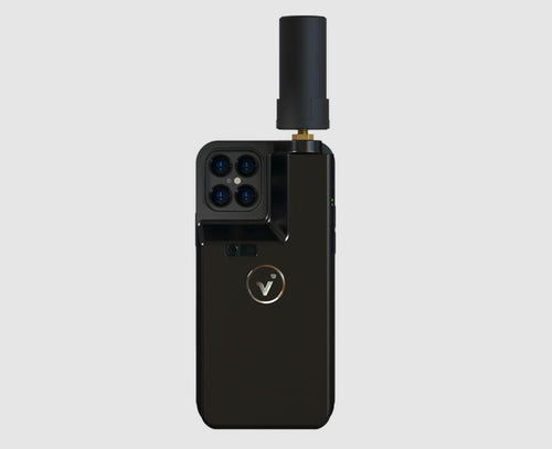 viDoc RTK Rover with iPhone 12 Pro Case. Phone shown for illustration is not included. See the software-support notice.