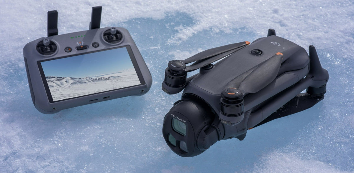 DJI Mavic 4 Pro folded aircraft with DJI RC 2 controller.
