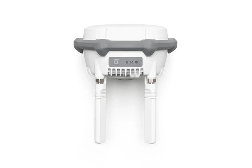 DJI D-RTK 3 Multifunctional Station front view with folded directional antennas
