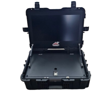 Firehouse Tactical 21.5 inch command display case, open front view